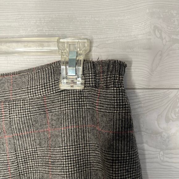 Vintage glen check plaid pleated below the knee skirt Size 12 - Picture 5 of 7